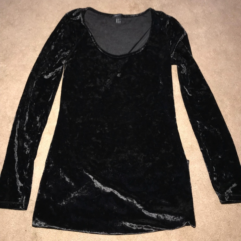 Forever 21 black velvet dress